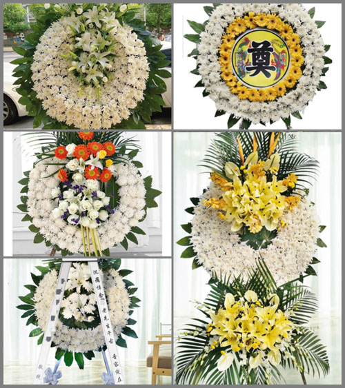 山东青岛平度市白沙河街道西山前村花圈速递
